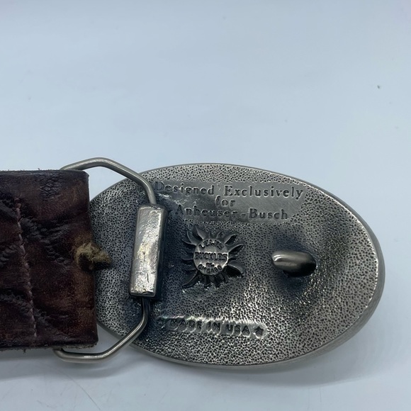 Vintage Anheuser Busch Leather Belt - Picture 4 of 4